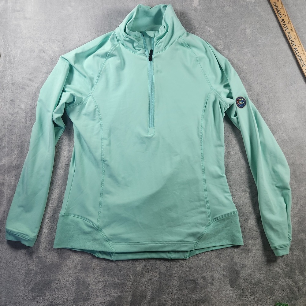 Peter Millar Pullover Womens Large Greenโ E4 Element Wicking Performance Golfer